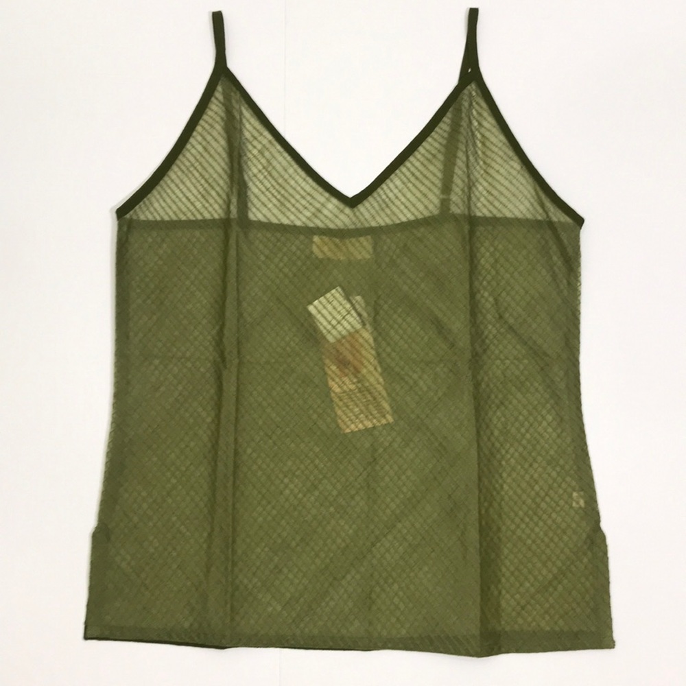 Fabindia Women’s Sz L Green Silk Cotton Cami NWT